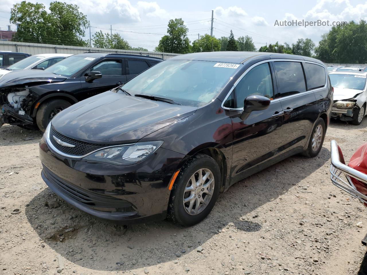 2017 Chrysler Pacifica Touring Black vin: 2C4RC1DGXHR578085