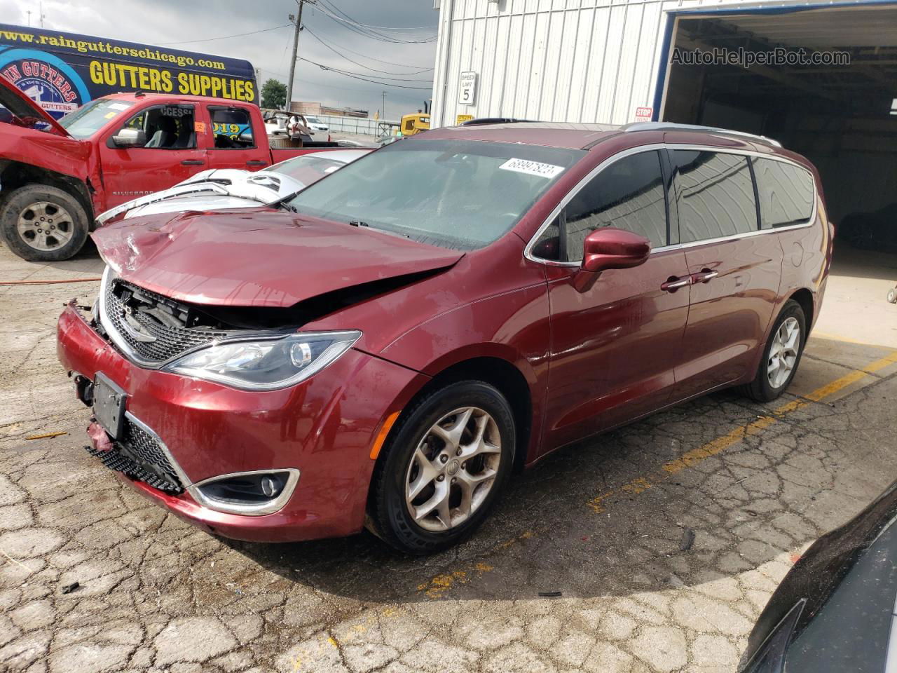 2017 Chrysler Pacifica Touring L Plus Бордовый vin: 2C4RC1EG0HR780125