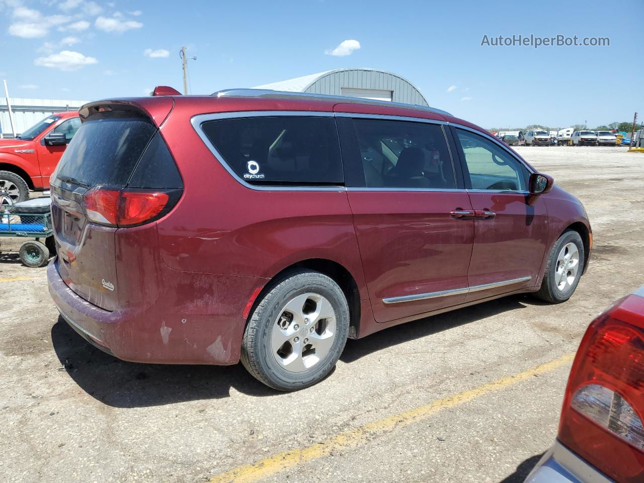 2017 Chrysler Pacifica Touring L Plus Maroon vin: 2C4RC1EG2HR543751