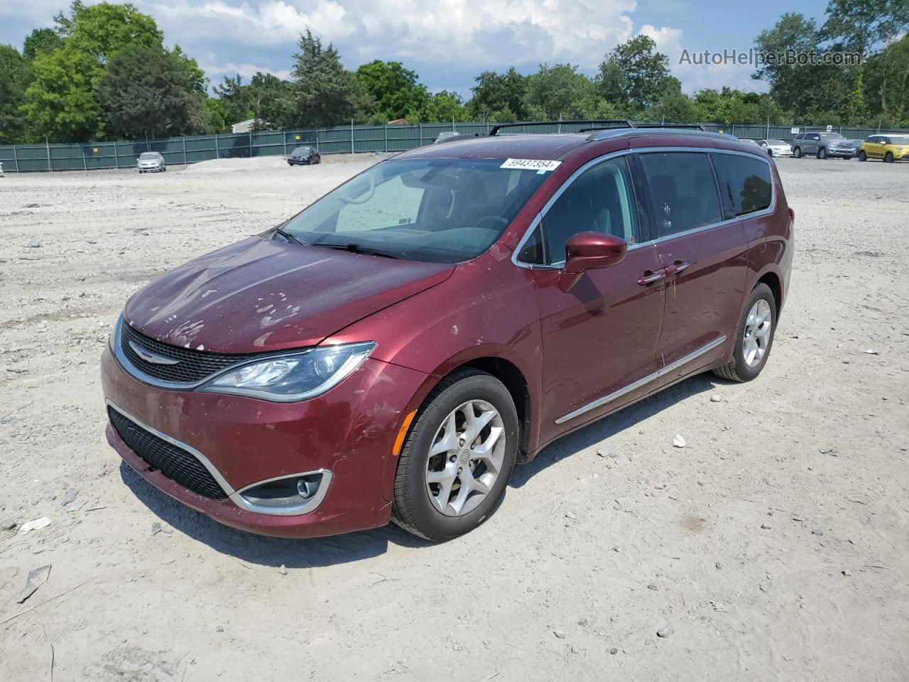 2017 Chrysler Pacifica Touring L Plus Maroon vin: 2C4RC1EG3HR550823