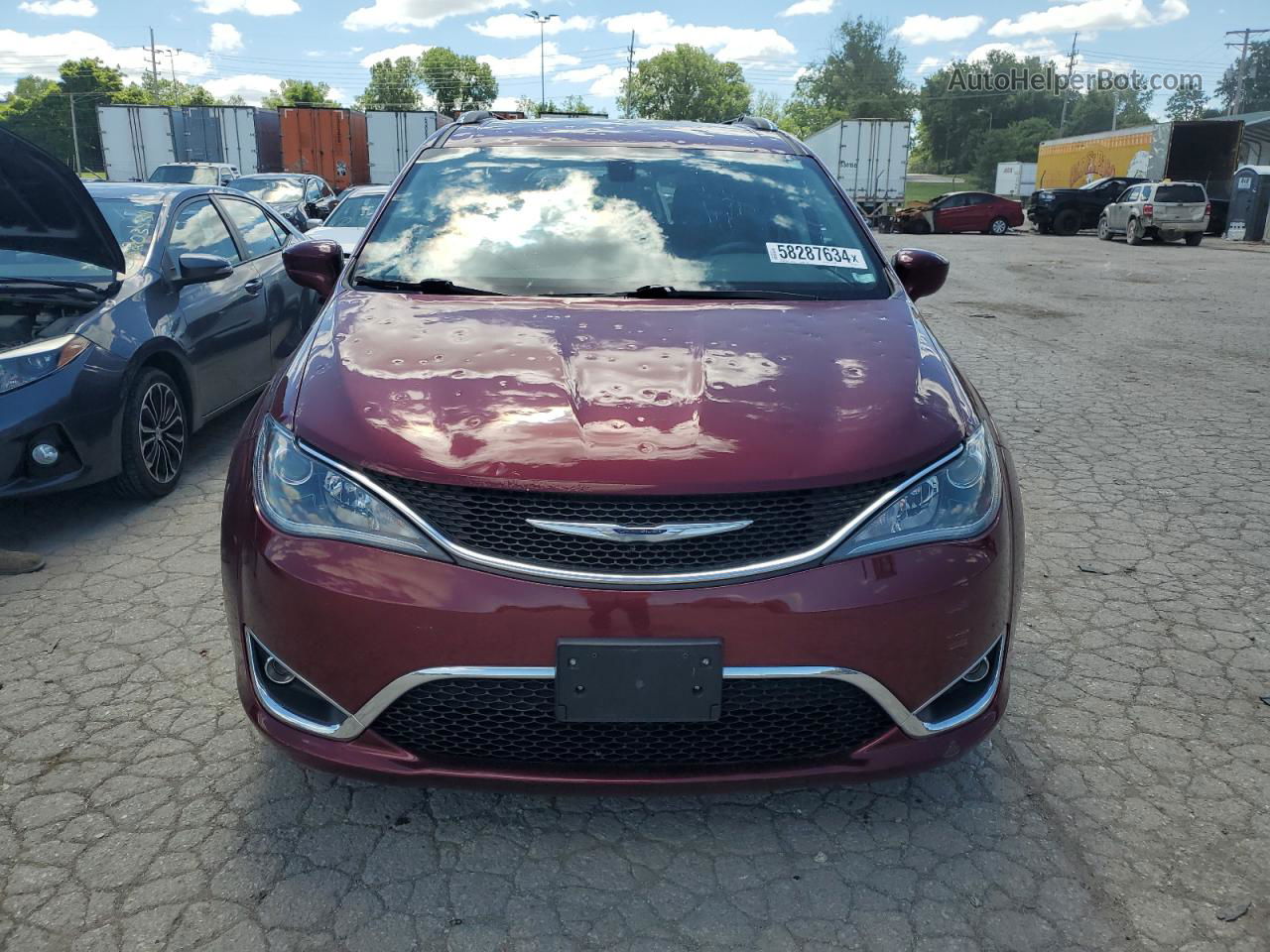 2017 Chrysler Pacifica Touring L Plus Maroon vin: 2C4RC1EG8HR827126