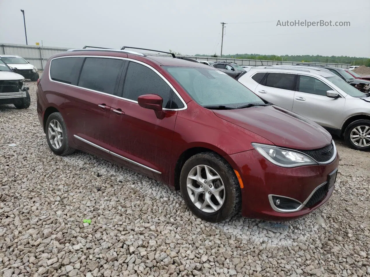 2017 Chrysler Pacifica Touring L Plus Maroon vin: 2C4RC1EG9HR622639