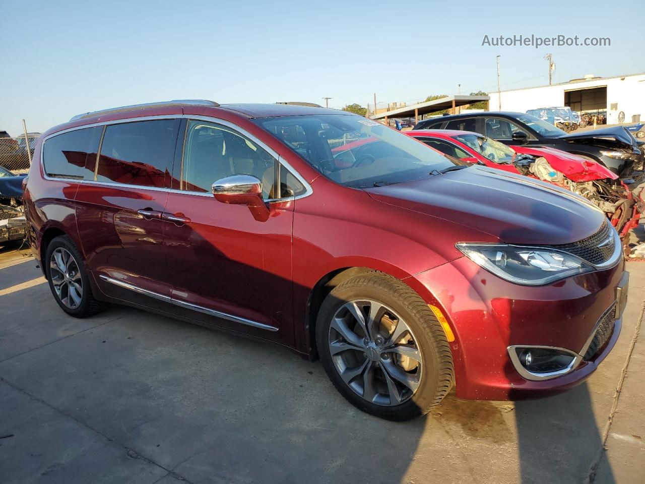 2017 Chrysler Pacifica Limited Темно-бордовый vin: 2C4RC1GG0HR539033