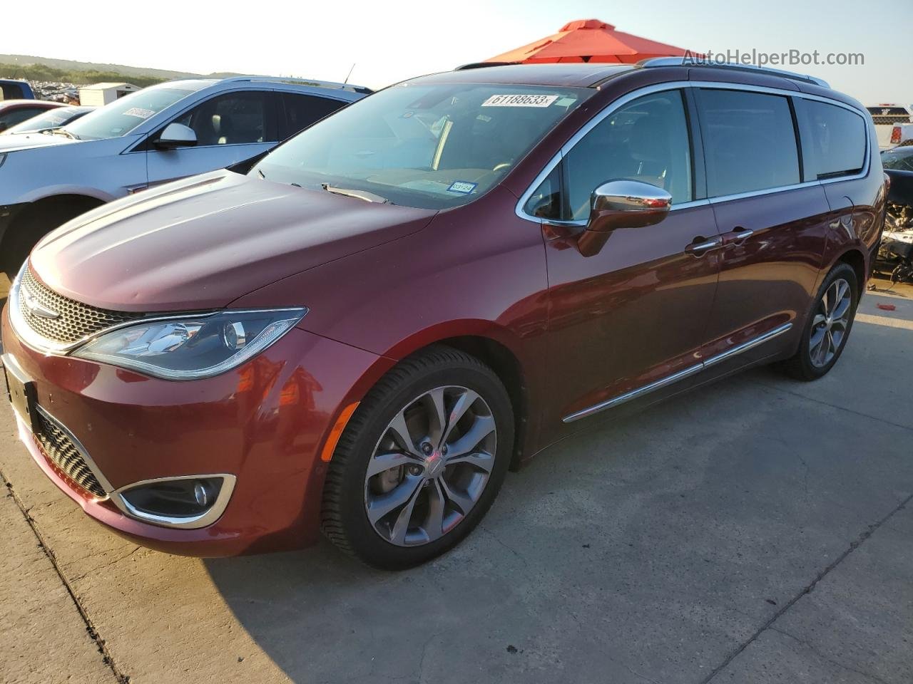 2017 Chrysler Pacifica Limited Maroon vin: 2C4RC1GG0HR539033