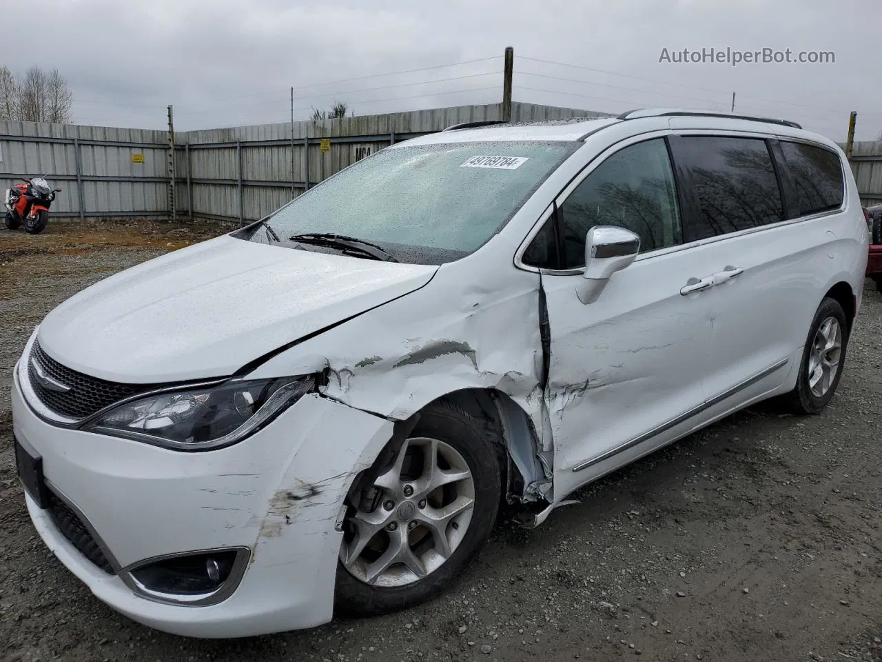 2020 Chrysler Pacifica Limited White vin: 2C4RC1GG3LR272754