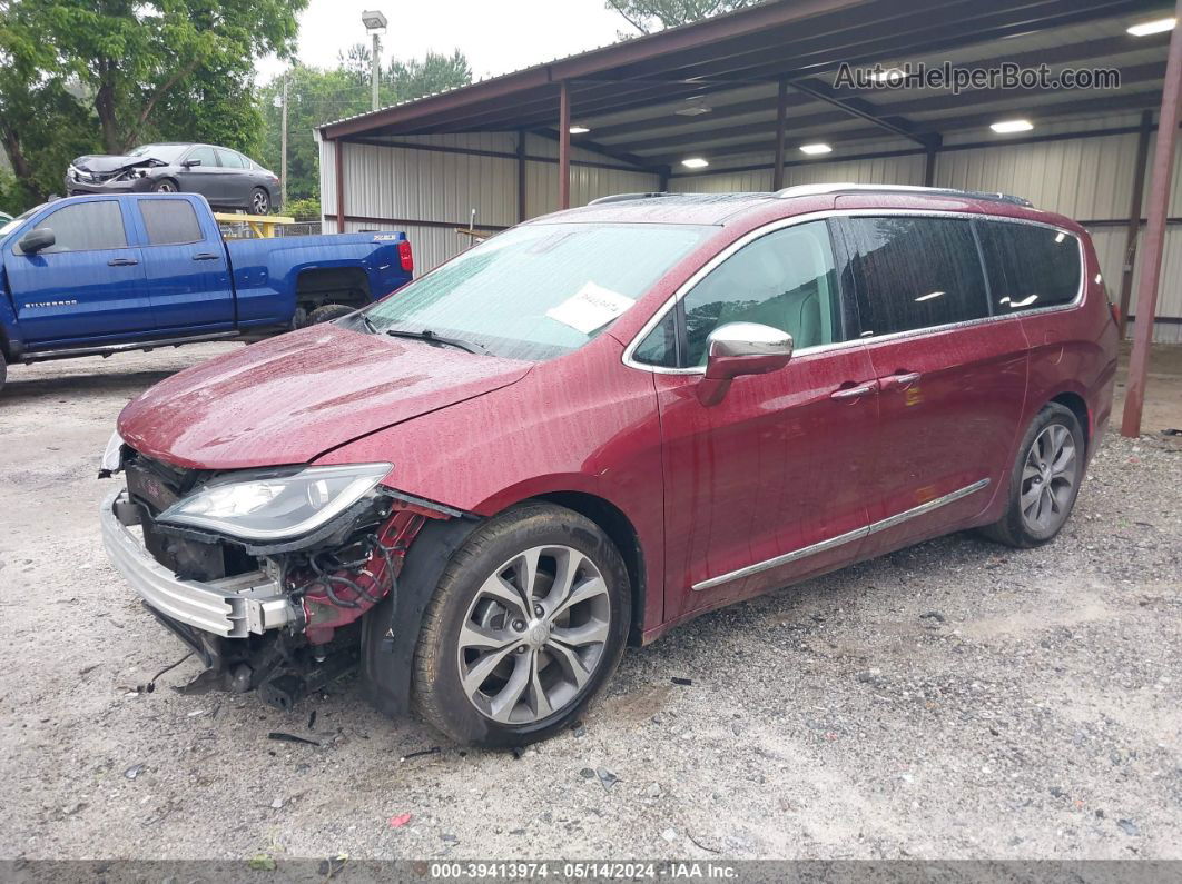 2017 Chrysler Pacifica Limited Maroon vin: 2C4RC1GG6HR595543