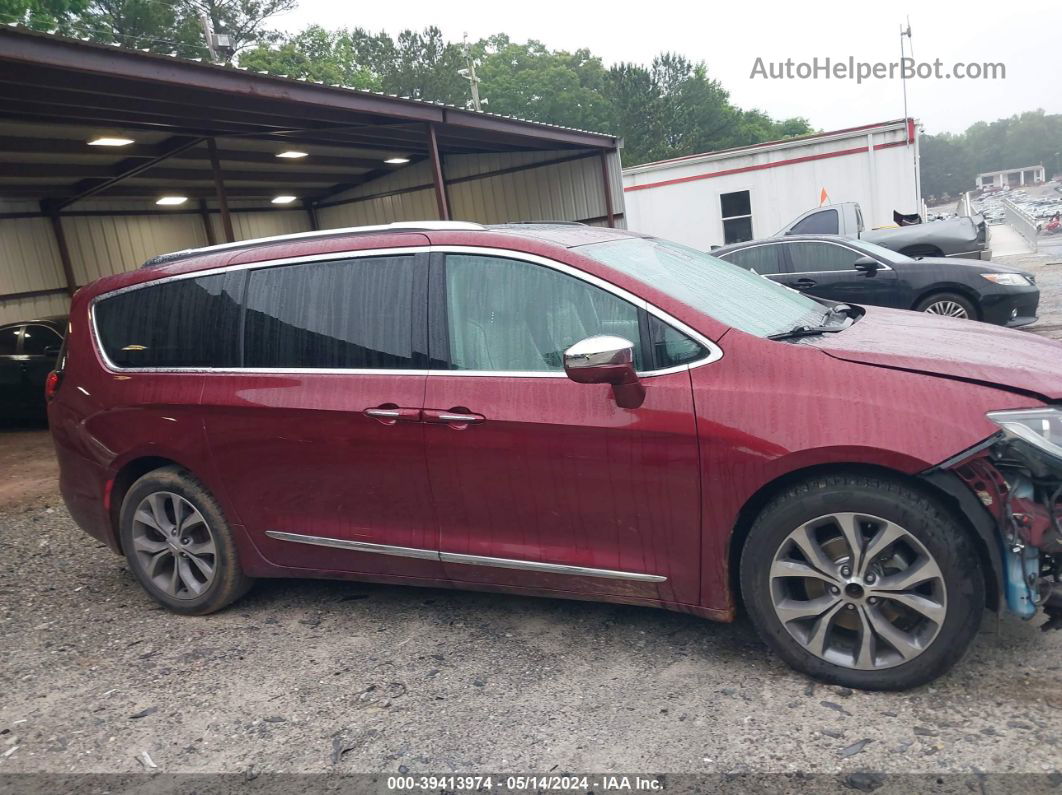 2017 Chrysler Pacifica Limited Maroon vin: 2C4RC1GG6HR595543