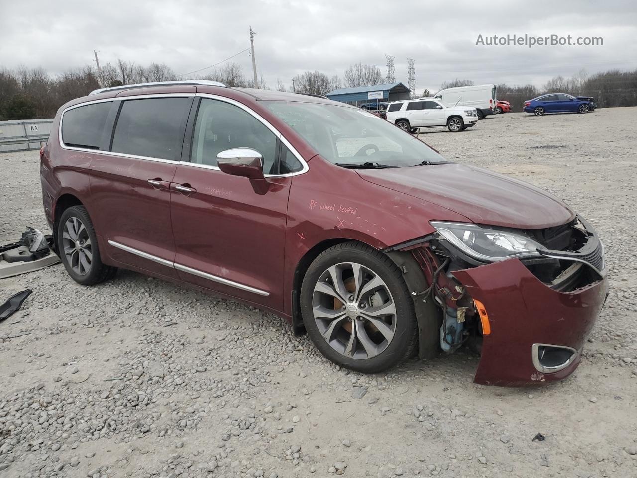 2017 Chrysler Pacifica Limited Бордовый vin: 2C4RC1GG7HR804059