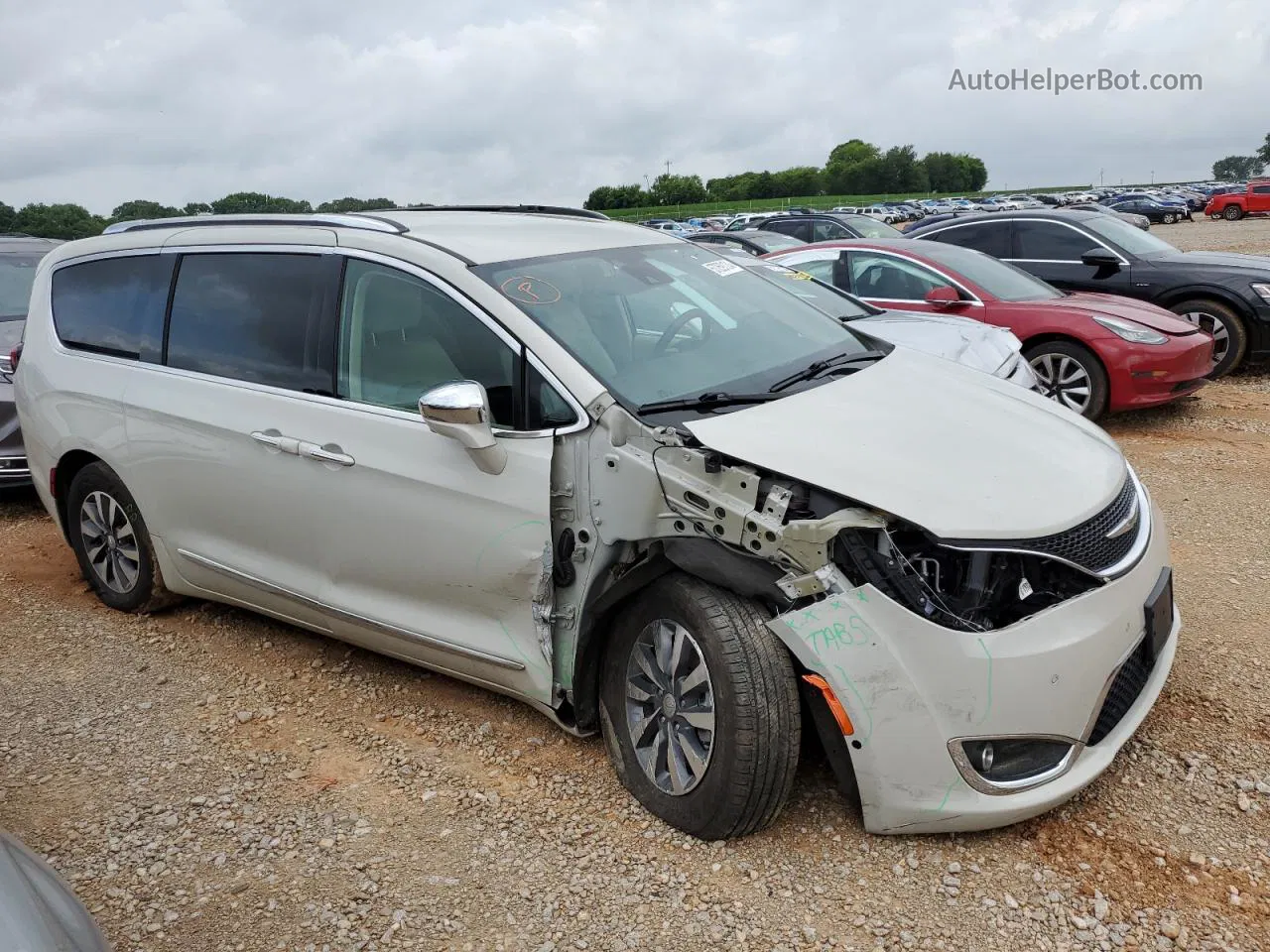 2020 Chrysler Pacifica Hybrid Limited Белый vin: 2C4RC1N74LR243704