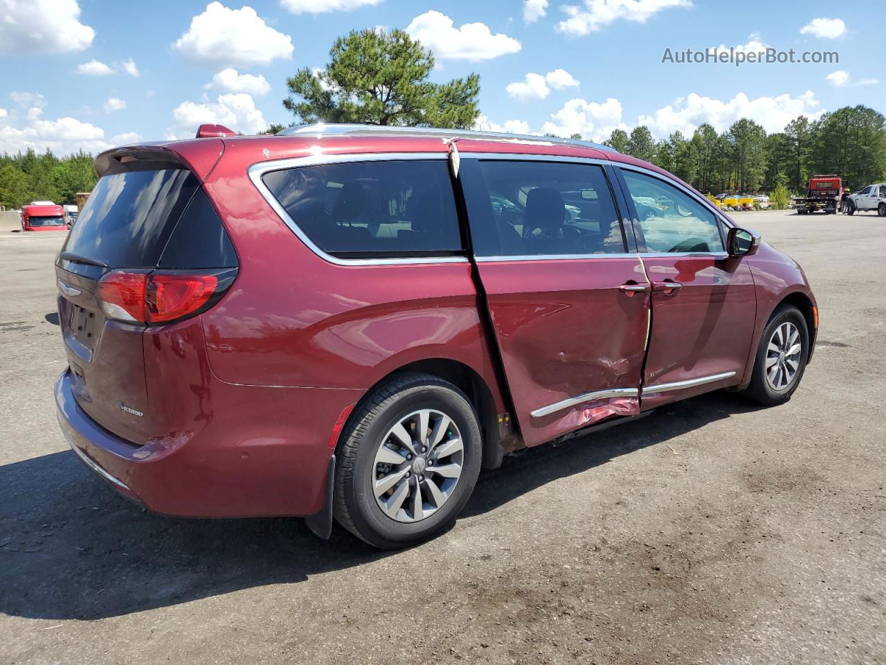 2020 Chrysler Pacifica Hybrid Limited Бордовый vin: 2C4RC1N77LR287907