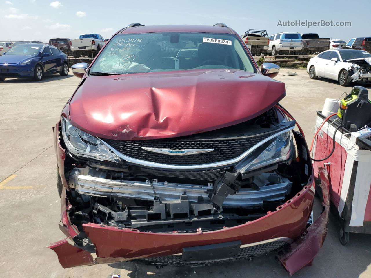 2020 Chrysler Pacifica Hybrid Limited Maroon vin: 2C4RC1N79LR257775