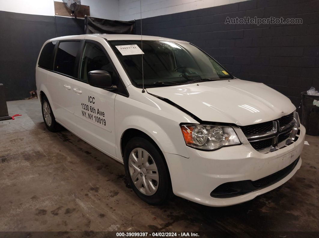 2017 Dodge Grand Caravan Se White vin: 2C4RDGBG6HR555468