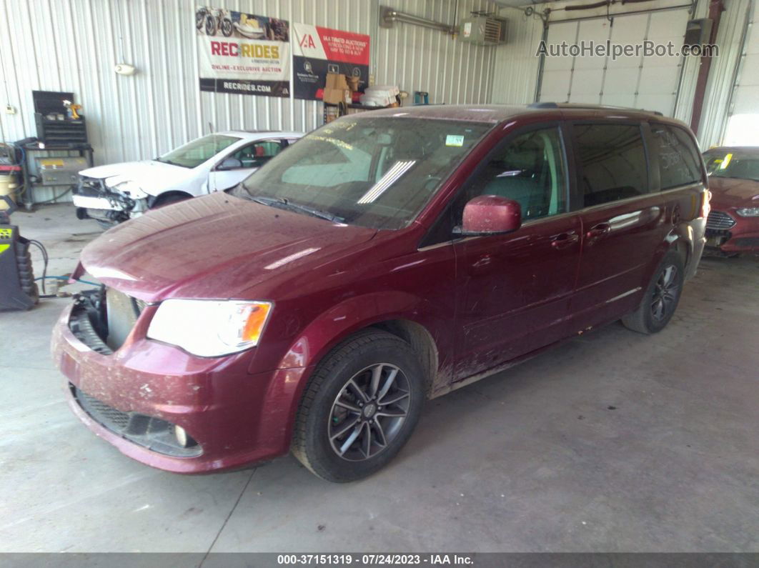 2017 Dodge Grand Caravan Sxt Maroon vin: 2C4RDGCG2HR800278