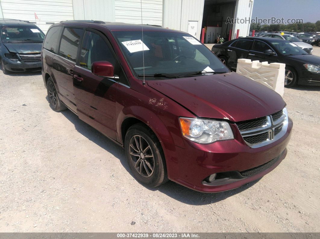 2017 Dodge Grand Caravan Sxt Burgundy vin: 2C4RDGCG2HR861131