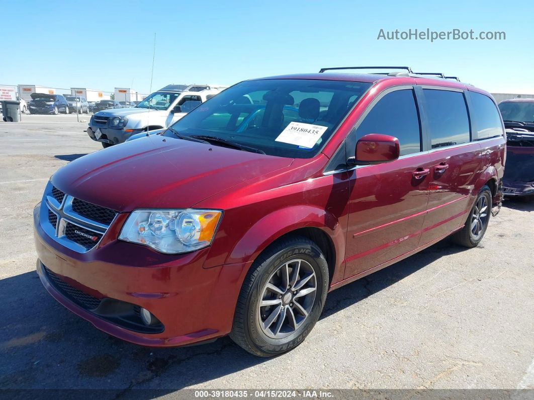 2017 Dodge Grand Caravan Sxt Maroon vin: 2C4RDGCG4HR758552