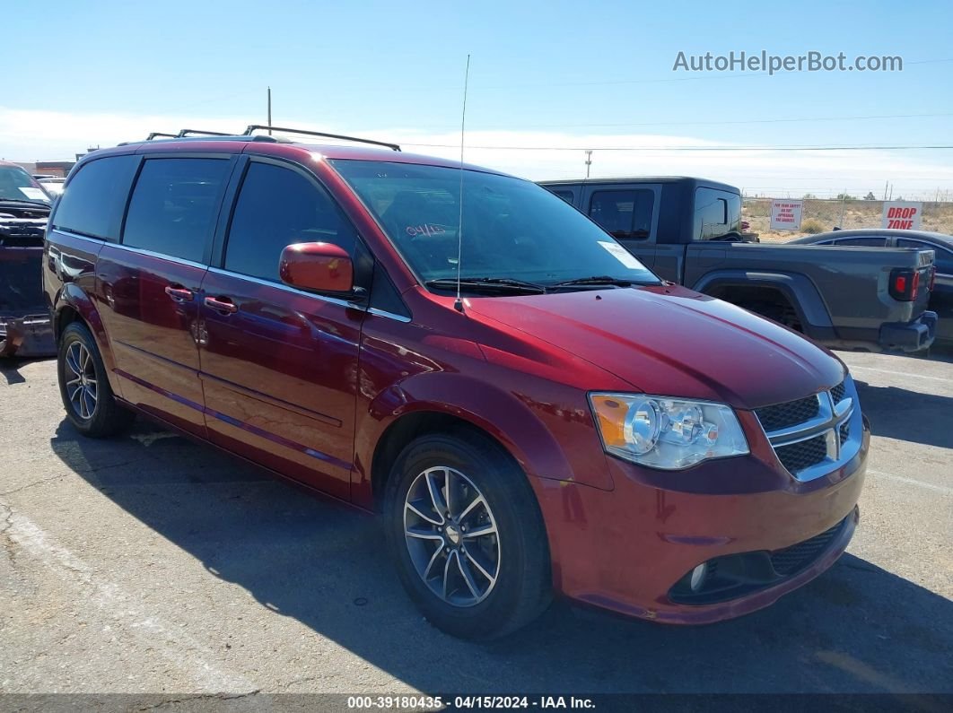 2017 Dodge Grand Caravan Sxt Maroon vin: 2C4RDGCG4HR758552