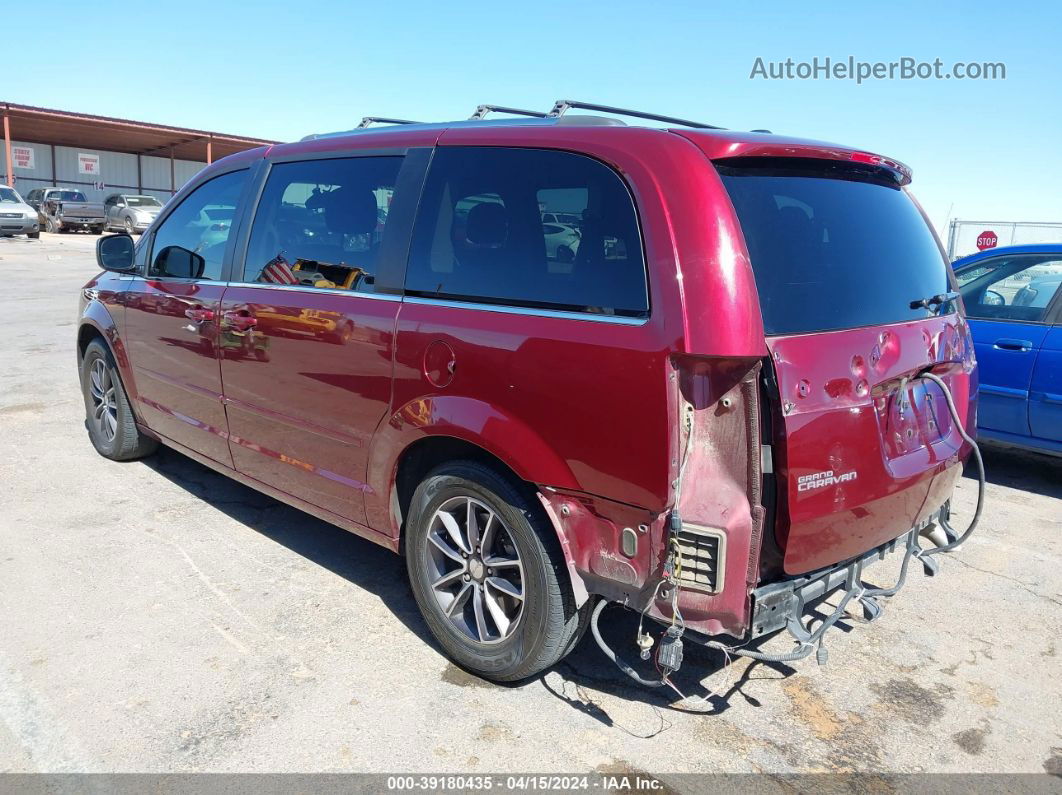 2017 Dodge Grand Caravan Sxt Maroon vin: 2C4RDGCG4HR758552