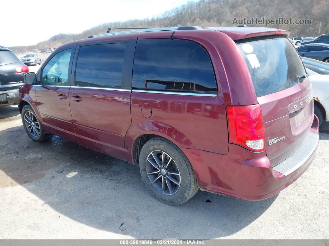 2017 Dodge Grand Caravan Sxt Maroon vin: 2C4RDGCG4HR847862