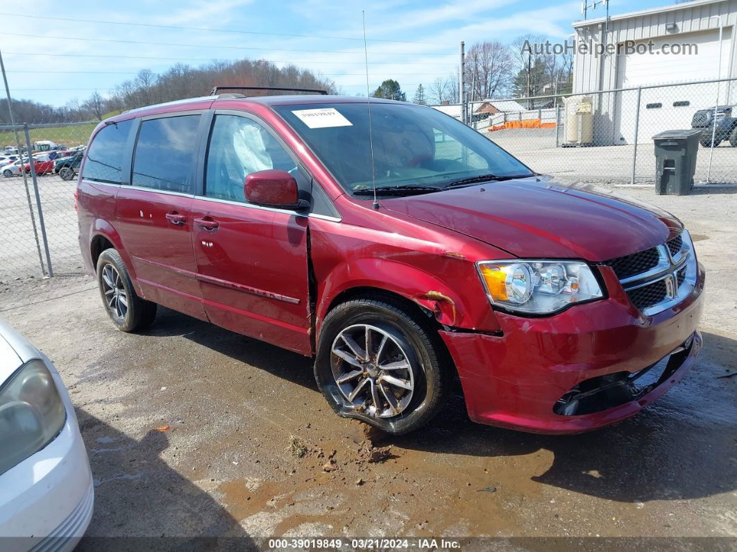 2017 Dodge Grand Caravan Sxt Maroon vin: 2C4RDGCG4HR847862