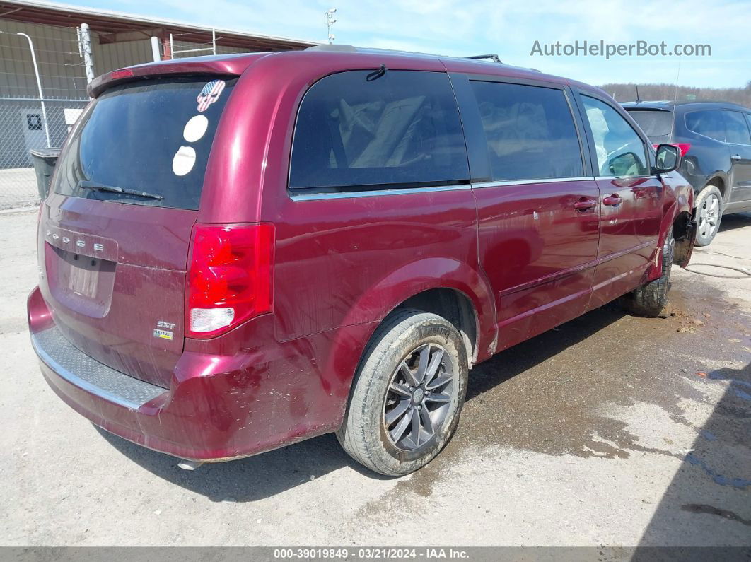 2017 Dodge Grand Caravan Sxt Maroon vin: 2C4RDGCG4HR847862