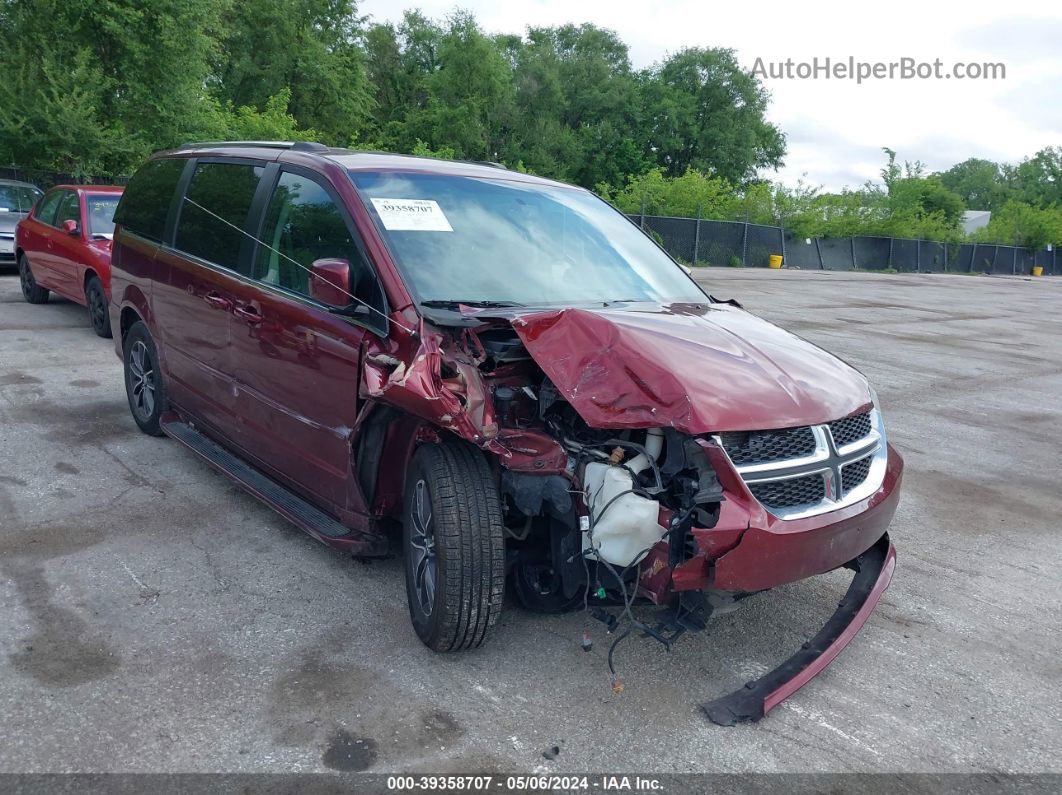 2017 Dodge Grand Caravan Sxt Maroon vin: 2C4RDGCG4HR862331