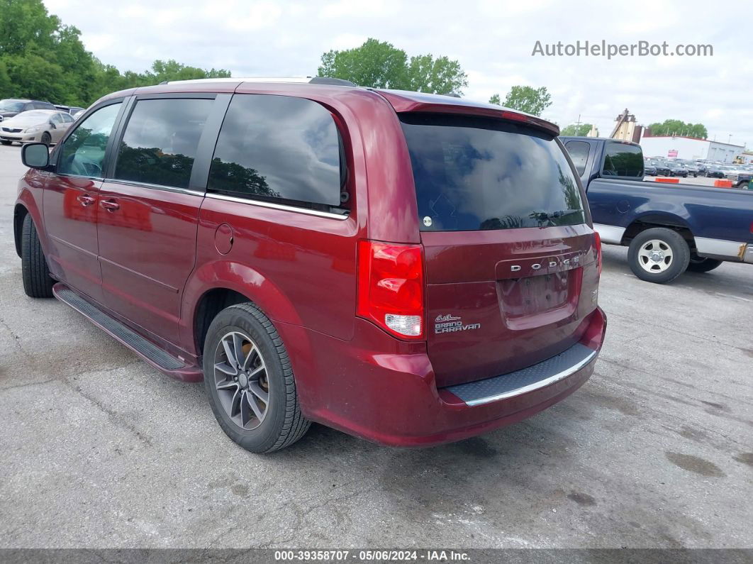 2017 Dodge Grand Caravan Sxt Maroon vin: 2C4RDGCG4HR862331