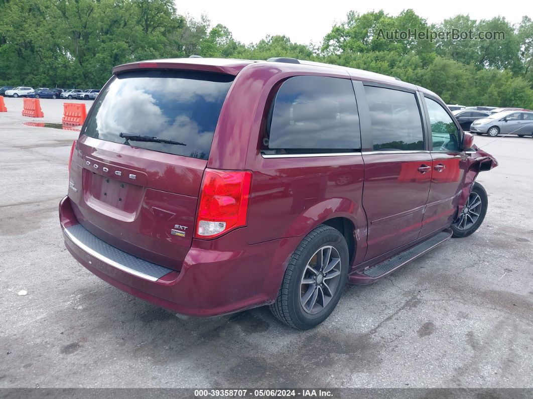 2017 Dodge Grand Caravan Sxt Maroon vin: 2C4RDGCG4HR862331