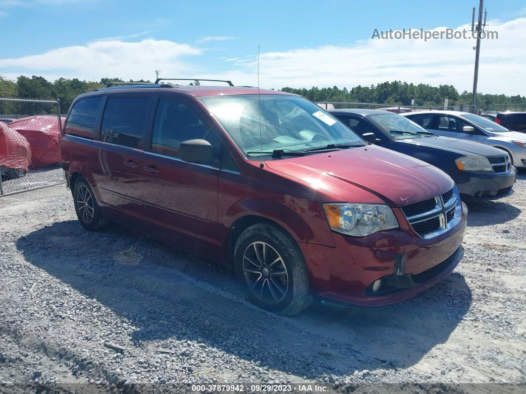 2017 Dodge Grand Caravan Sxt Burgundy vin: 2C4RDGCG5HR697602