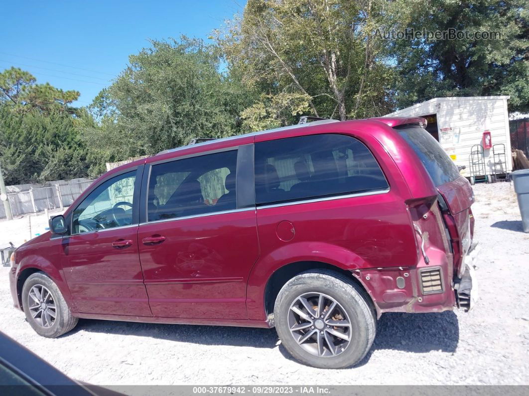 2017 Dodge Grand Caravan Sxt Burgundy vin: 2C4RDGCG5HR697602