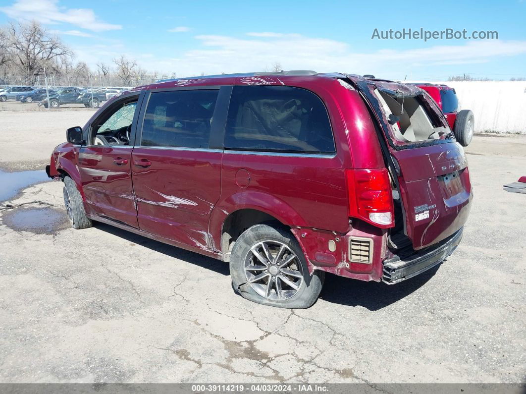 2017 Dodge Grand Caravan Sxt Burgundy vin: 2C4RDGCG7HR715257