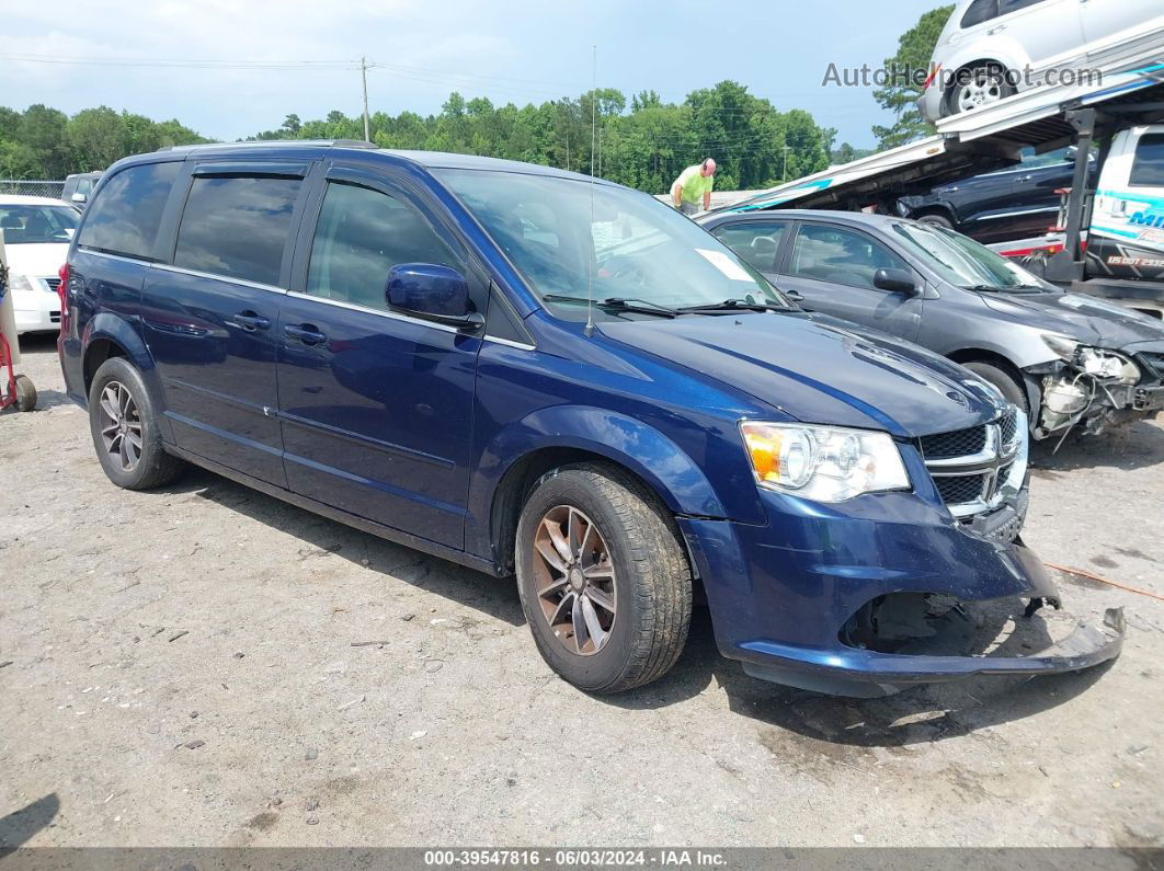 2017 Dodge Grand Caravan Sxt Blue vin: 2C4RDGCG9HR675358