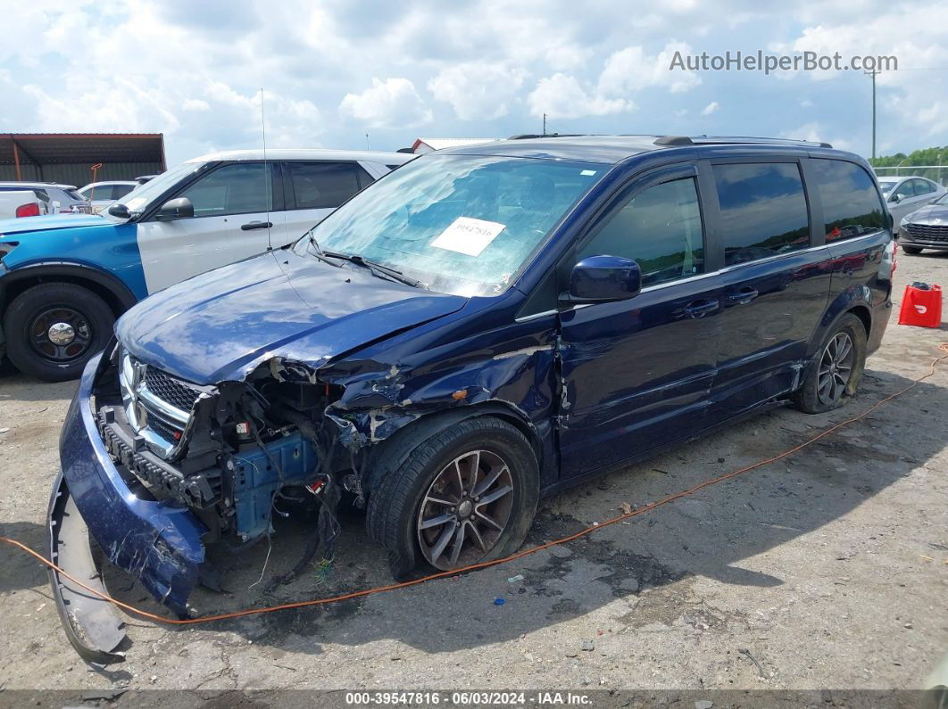 2017 Dodge Grand Caravan Sxt Blue vin: 2C4RDGCG9HR675358