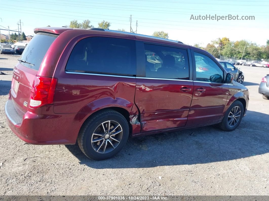 2017 Dodge Grand Caravan Sxt Burgundy vin: 2C4RDGCGXHR617095