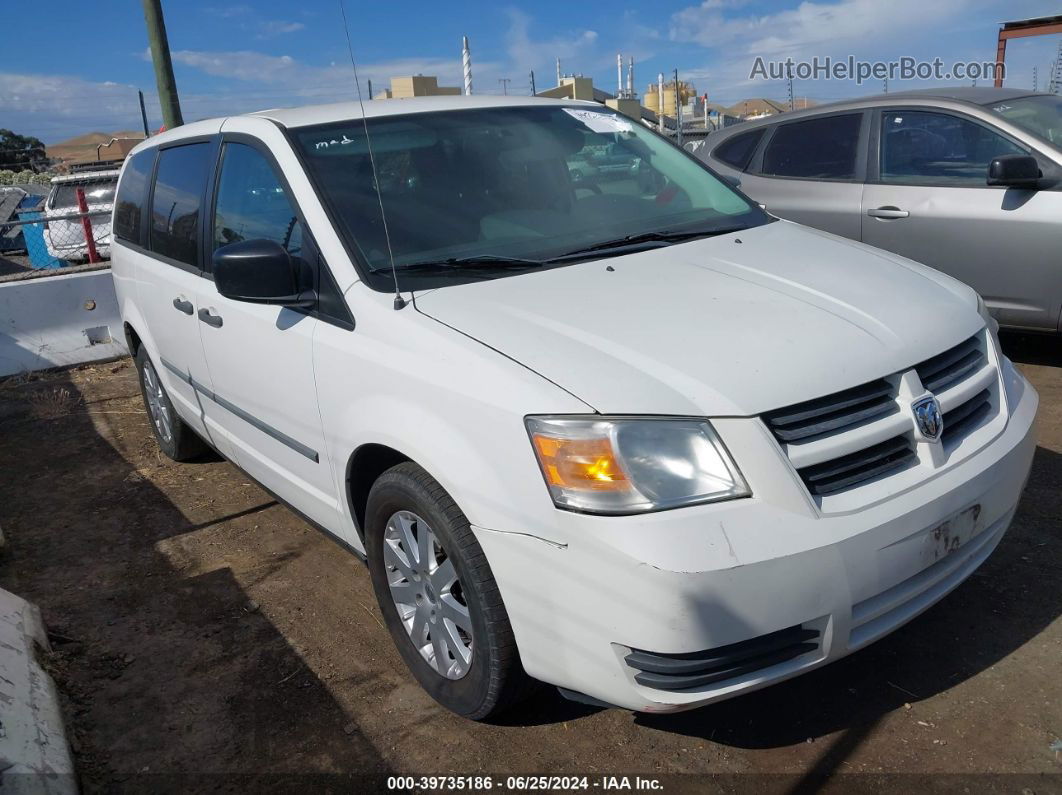 2010 Dodge Grand Caravan C/v White vin: 2D4CN1AE9AR455857