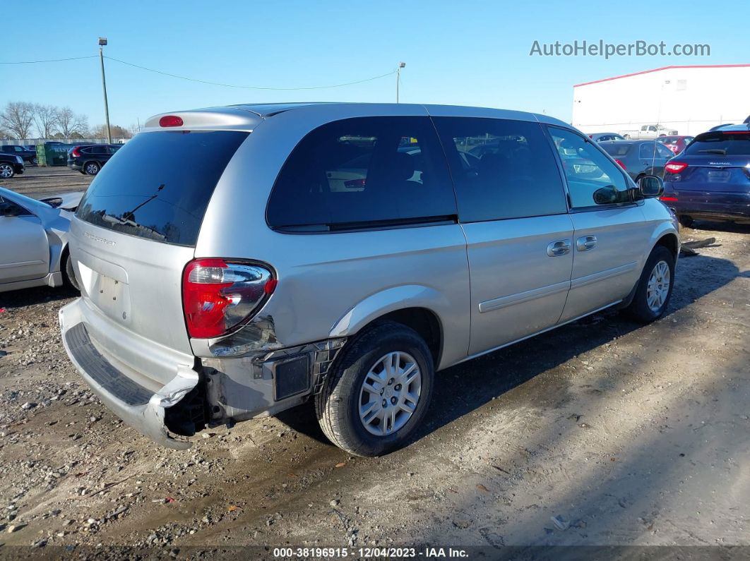 2005 Dodge Grand Caravan Se Silver vin: 2D4GP24R45R201379