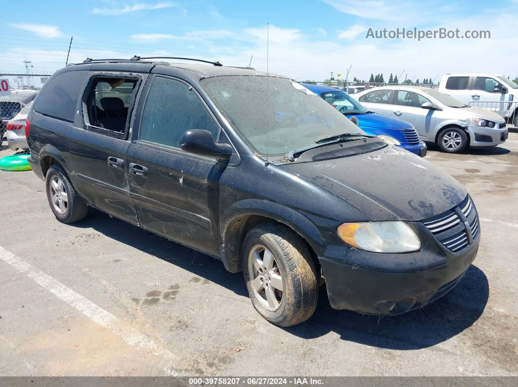 2005 Dodge Grand Caravan Sxt Black vin: 2D4GP44L15R195256