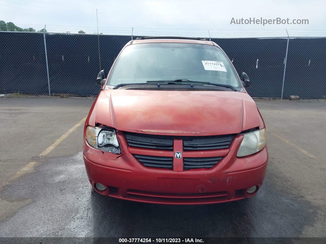 2005 Dodge Grand Caravan Sxt Red vin: 2D4GP44L15R224593