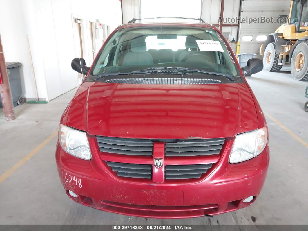 2005 Dodge Grand Caravan Sxt Red vin: 2D4GP44L55R411349