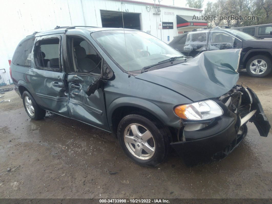 2005 Dodge Grand Caravan Sxt Green vin: 2D4GP44L65R366244