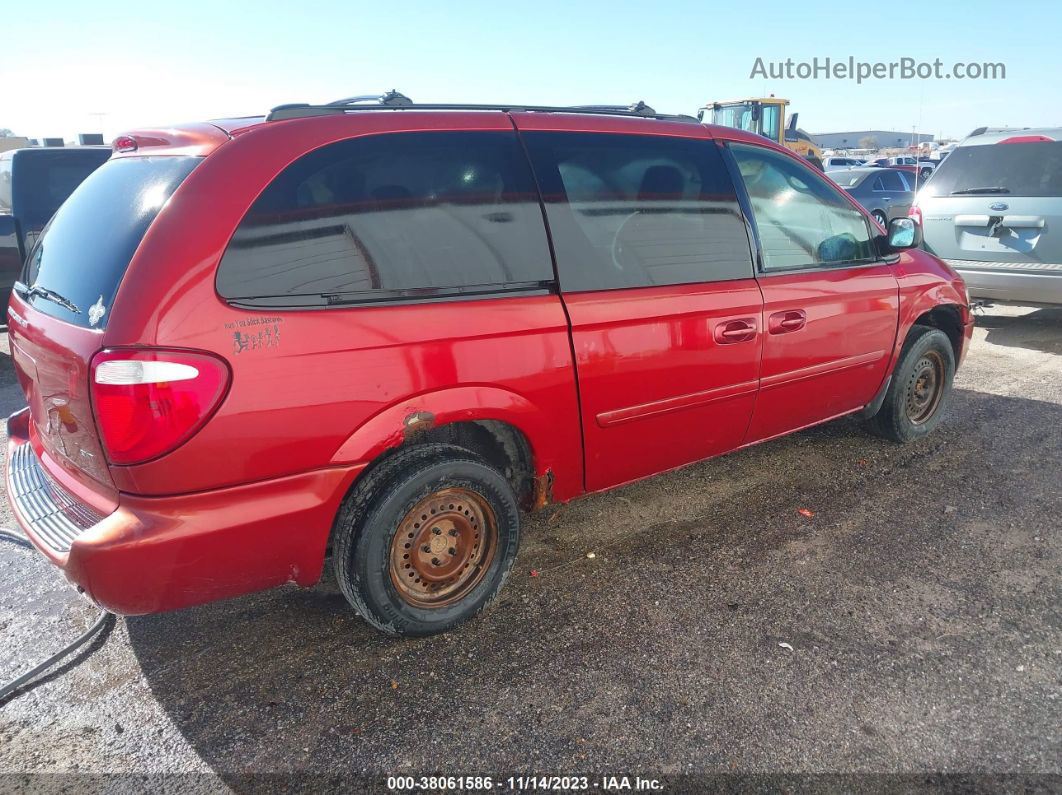 2005 Dodge Grand Caravan Sxt Red vin: 2D4GP44L75R340610