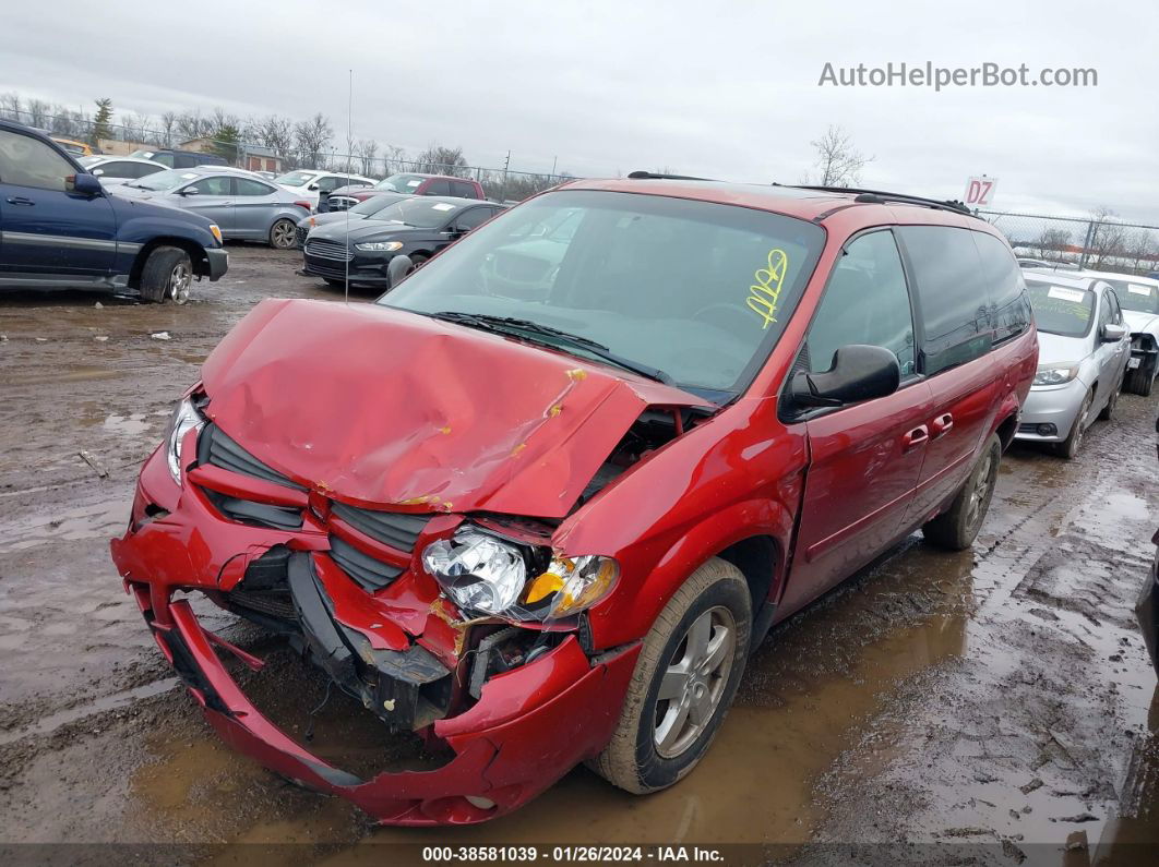 2005 Dodge Grand Caravan Sxt Red vin: 2D4GP44L85R172413