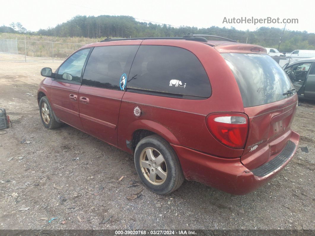 2005 Dodge Grand Caravan Sxt Burgundy vin: 2D4GP44LX5R585661