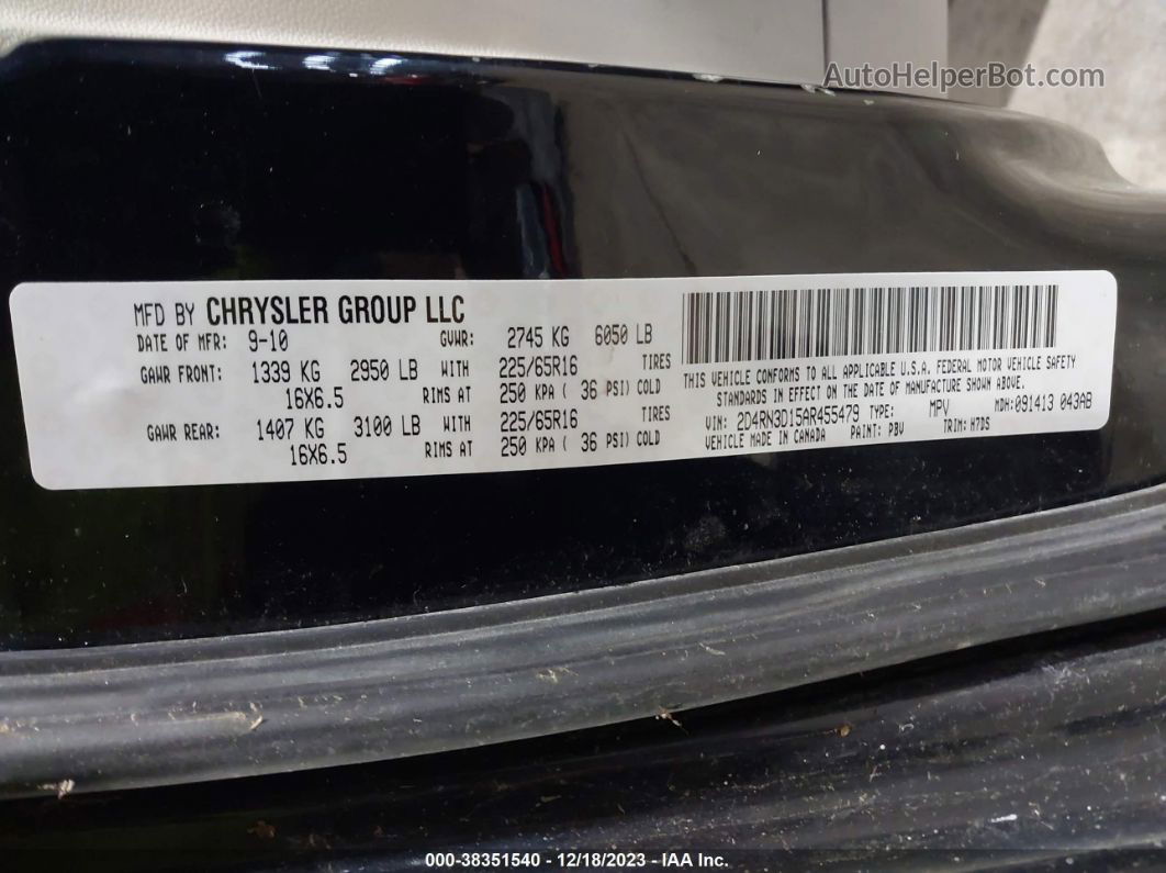 2010 Dodge Grand Caravan Hero Navy vin: 2D4RN3D15AR455479