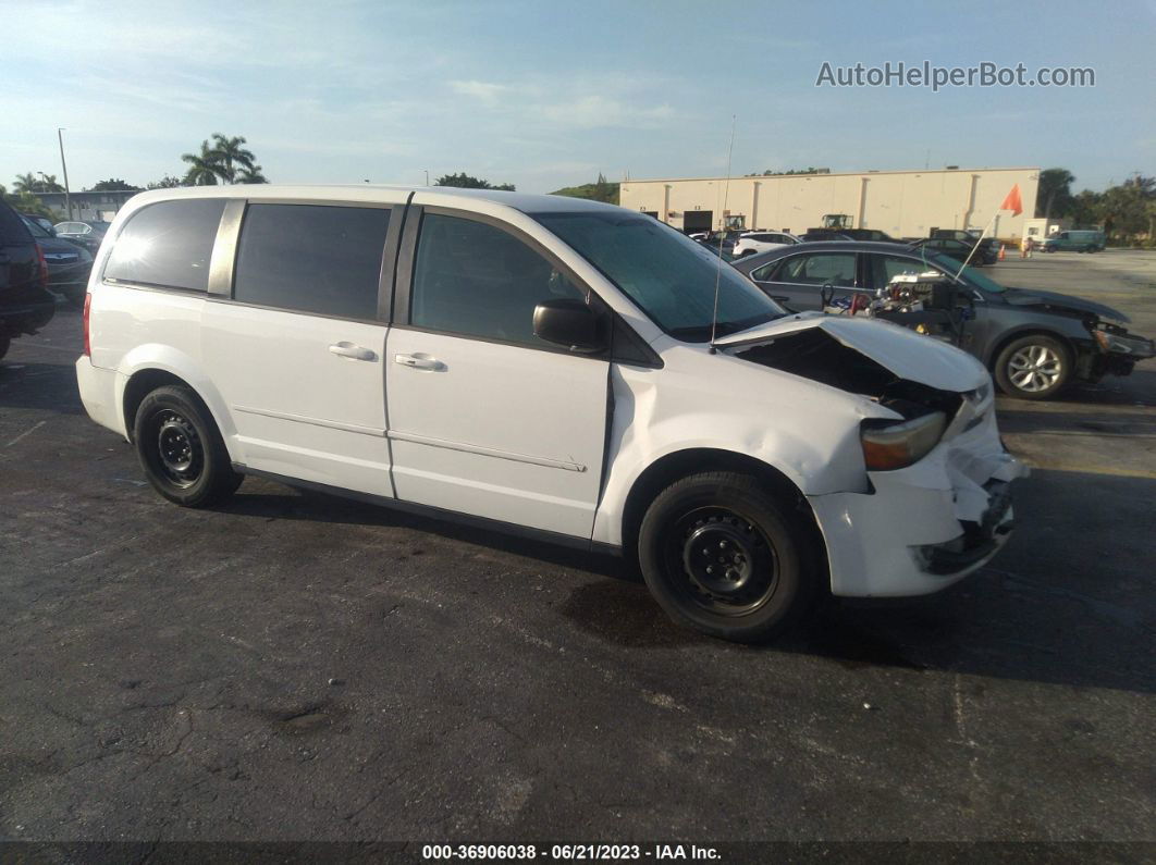 2010 Dodge Grand Caravan Se White vin: 2D4RN4DE0AR491038