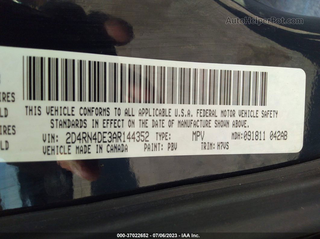 2010 Dodge Grand Caravan Se Синий vin: 2D4RN4DE3AR144352