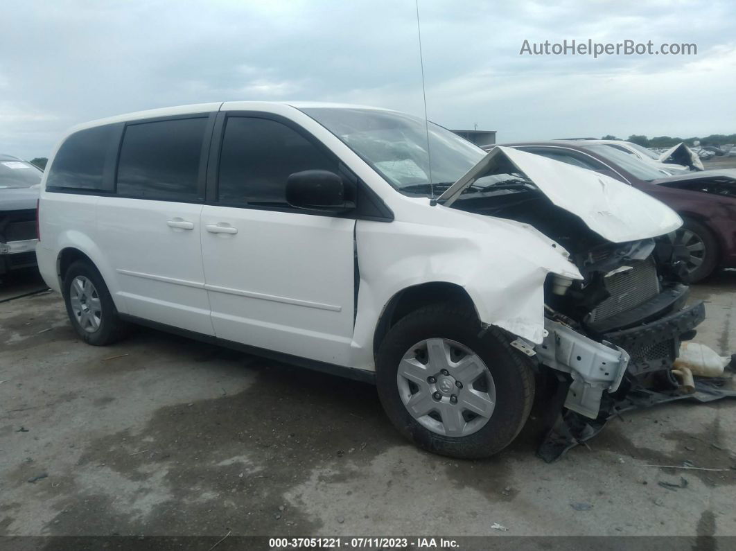 2010 Dodge Grand Caravan Se White vin: 2D4RN4DE4AR303508