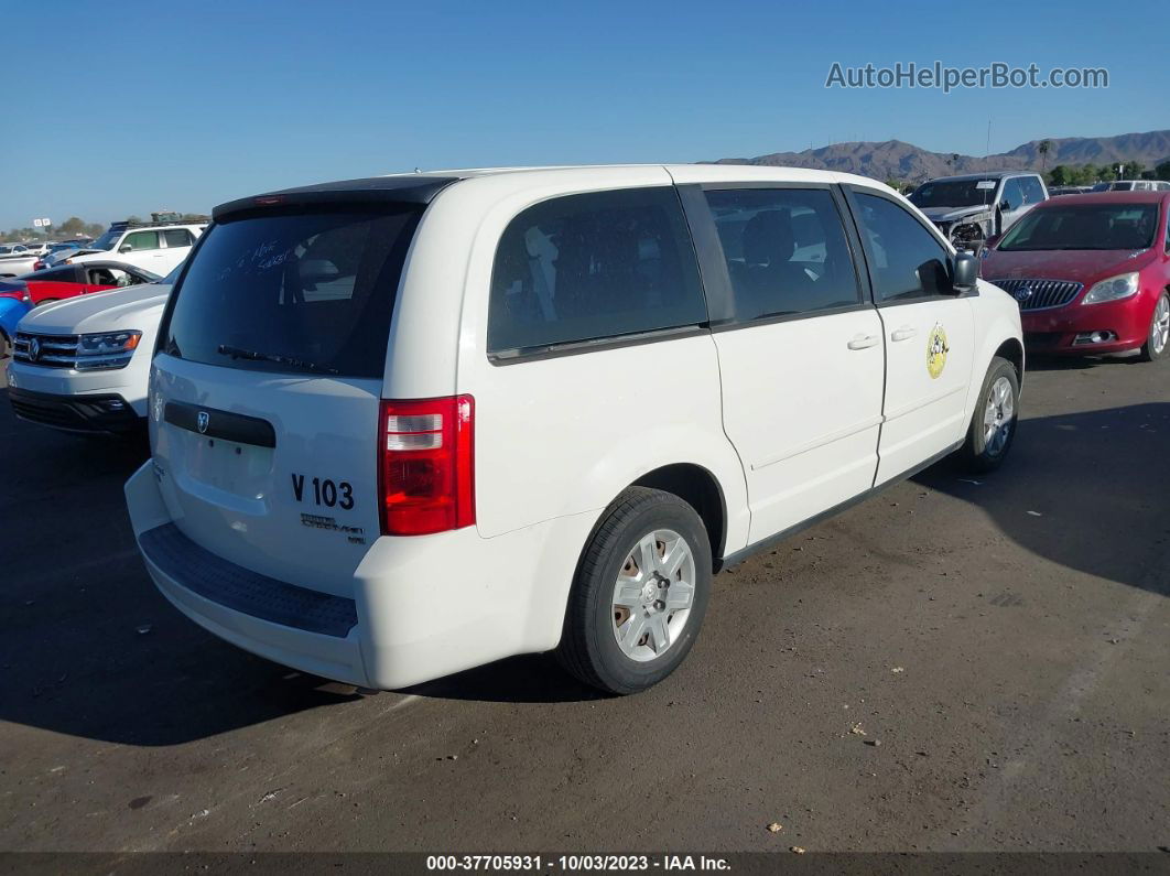 2010 Dodge Grand Caravan Se White vin: 2D4RN4DE6AR390604