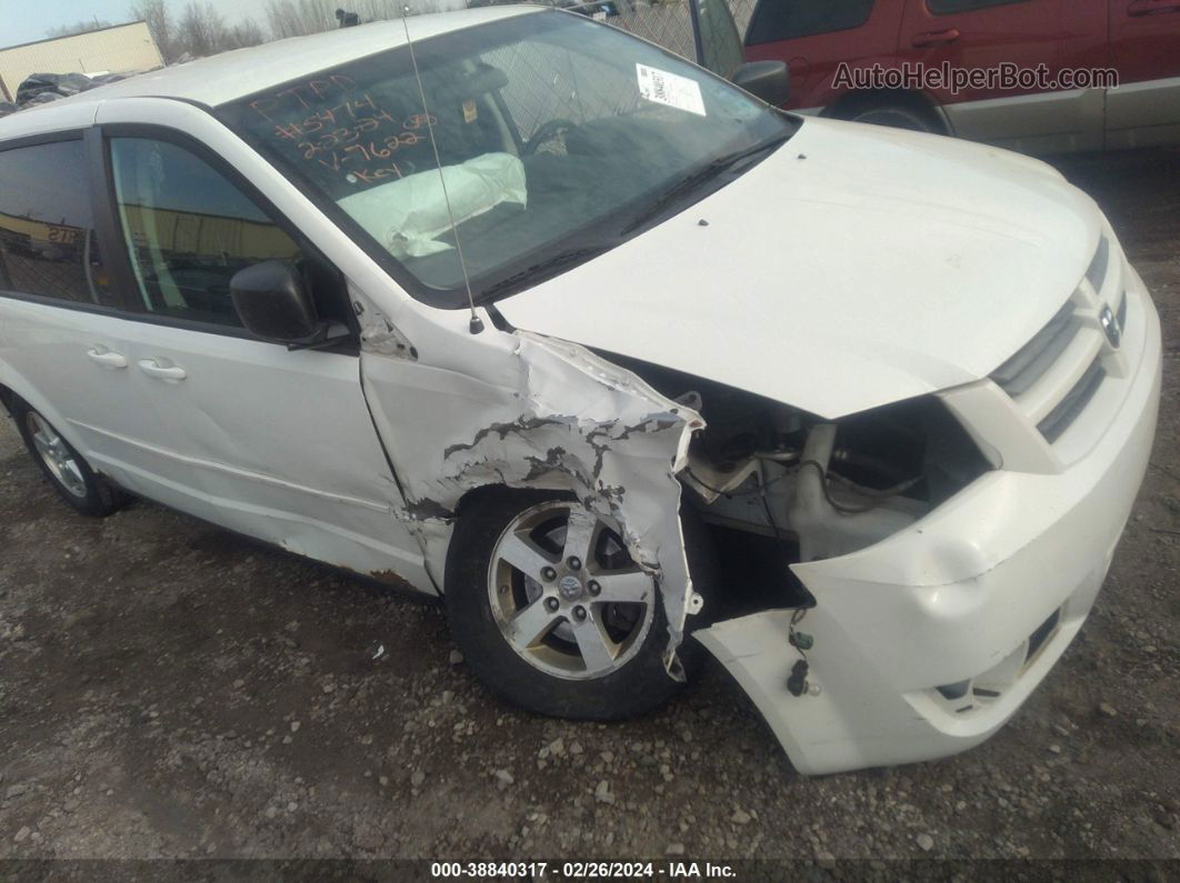 2010 Dodge Grand Caravan Se White vin: 2D4RN4DE8AR107622