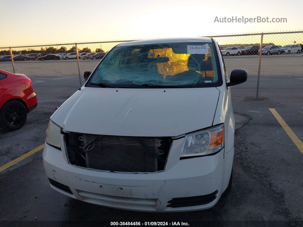 2010 Dodge Grand Caravan Se White vin: 2D4RN4DE9AR384330