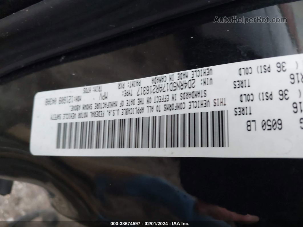 2010 Dodge Grand Caravan Sxt Black vin: 2D4RN5D17AR216317